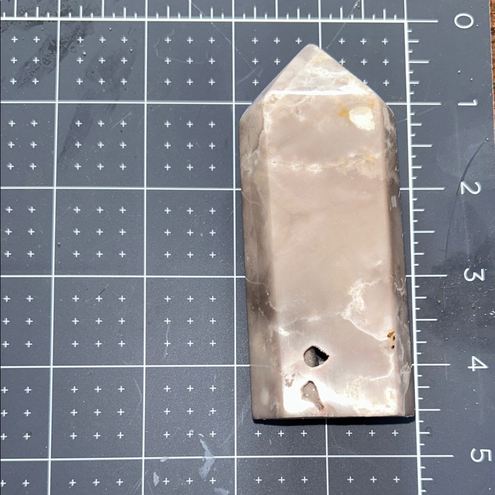 Polished Pink Amethyst Agate Tower Point